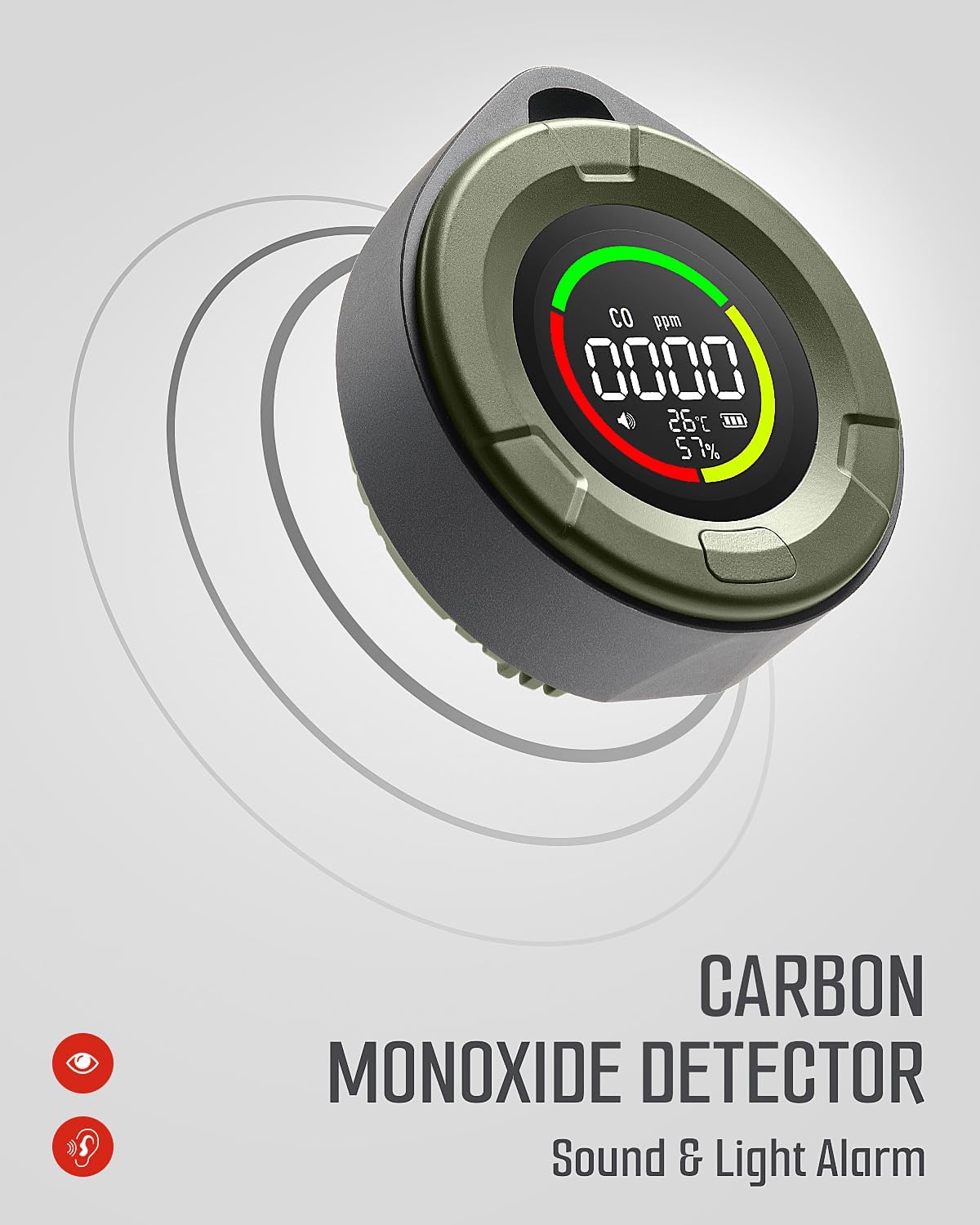 DS-100 Carbon Monoxide Detector-Dark Forest